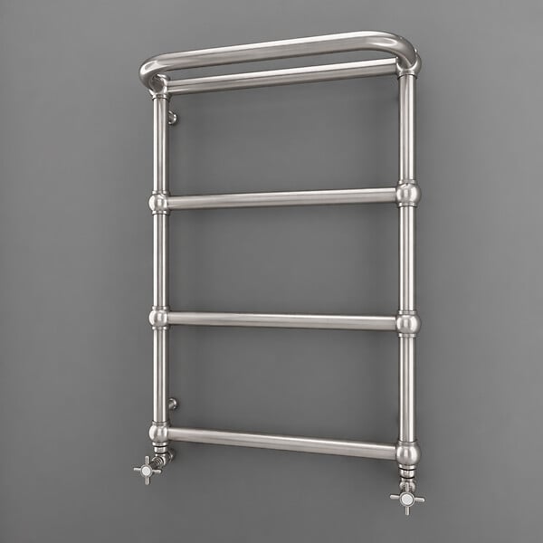 OTITEC - Sèche-serviettes électrique - Avec thermostat connecté - NEBULA - 74 x 53 cm - Inox Brossé - 700W - large