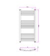 OTITEC - Sèche-serviettes électrique – 100 x 50 cm – Doré - 400W - Avec thermostat connecté - ELEGANT - vignette