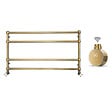OTITEC - Sèche-serviettes électrique - Avec thermostat connecté - WAME - 120 x 53 cm - Laiton Brossé - 300W - vignette