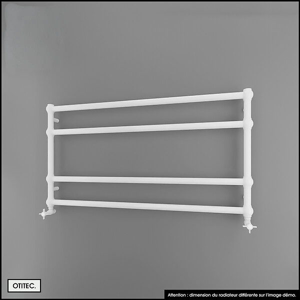 OTITEC - Sèche-serviettes électrique - Avec thermostat connecté - WAME - 100 x 53 cm - Blanc - 800W - large