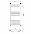OTITEC - Sèche-serviettes électrique – 120 x 50 cm – Blanc – 800W - Avec thermostat connecté - ELEGANT - vignette