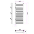 OTITEC - Sèche-serviettes électrique – 120 x 50 cm – Doré – 600W - Avec thermostat connecté - SUDO - vignette
