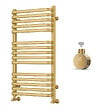 OTITEC - Sèche-serviettes électrique – 124 x 50 cm – Doré – 800W - Avec thermostat connecté - CHARLI - vignette