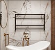 OTITEC - Sèche-serviettes électrique - Avec thermostat connecté - WAME - 120 x 53 cm - Noir - 500W - vignette