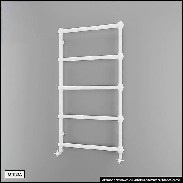 OTITEC - Sèche-serviettes électrique - Avec thermostat connecté - WEMA - 150 x 53 cm - Blanc - 800W - large