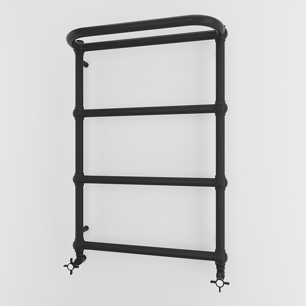 OTITEC - Sèche-serviettes électrique - Avec thermostat connecté - NEBULA - 97 x 53 cm - Noir - 800W - large