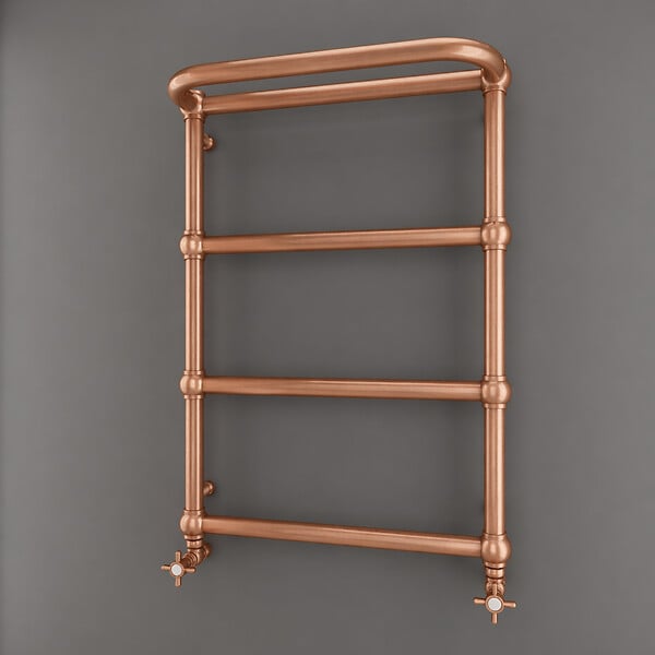 OTITEC - Sèche-serviettes électrique - Avec thermostat connecté - NEBULA - 97 x 53 cm - Cuivre Brossé - 500W - large