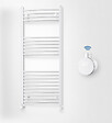 OTITEC - Sèche-serviettes électrique – 120 x 50 cm – Blanc – 600W - Avec thermostat connecté - ELEGANT - vignette