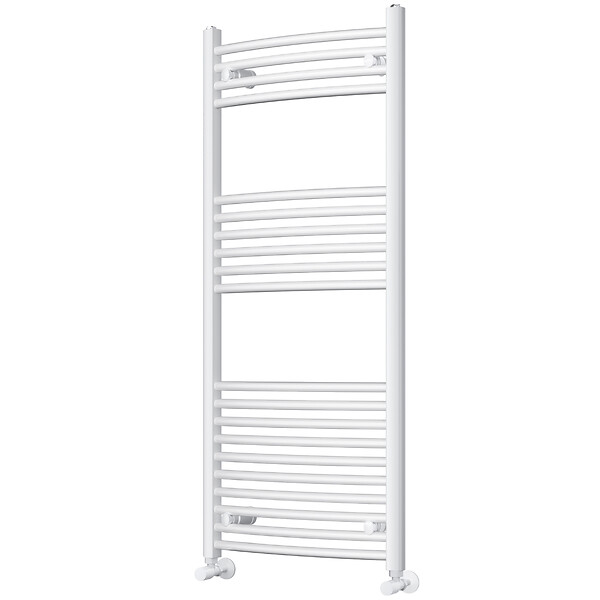 OTITEC - Sèche-serviettes électrique – 120 x 50 cm – Blanc – 600W - Avec thermostat connecté - ELEGANT - large