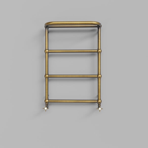 OTITEC - Sèche-serviettes électrique - Avec thermostat connecté - NEBULA - 74 x 53 cm - Laiton Brossé - 300W - large
