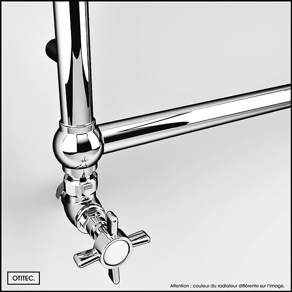 OTITEC - Sèche-serviettes électrique - Avec thermostat connecté - WEMA - 150 x 53 cm - Chrome - 500W - large