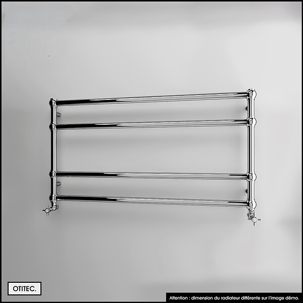 OTITEC - Sèche-serviettes électrique - Avec thermostat connecté - WAME - 120 x 53 cm - Chrome - 500W - large