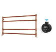OTITEC - Sèche-serviettes électrique - Avec thermostat connecté - WAME - 100 x 53 cm - Cuivre Brossé - 700W - vignette