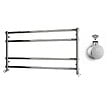 OTITEC - Sèche-serviettes électrique - Avec thermostat connecté - WAME - 100 x 53 cm - Chrome - 800W - vignette