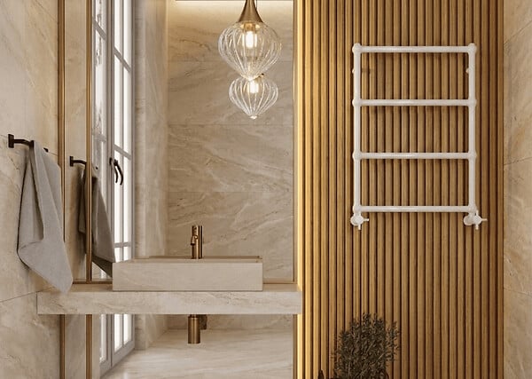 OTITEC - Sèche-serviettes électrique - Avec thermostat connecté - WEMA - 75 x 53 cm - Blanc - 600W - large
