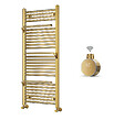 OTITEC - Sèche-serviettes électrique – 120 x 50 cm – Doré – 800W - Avec thermostat connecté - SUDO - vignette