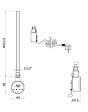 OTITEC - Sèche-serviettes électrique – 120 x 50 cm – Doré – 800W - Avec thermostat connecté - SUDO - vignette
