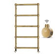 OTITEC - Sèche-serviettes électrique - Avec thermostat connecté - WEMA - 150 x 53 cm - Laiton Brossé - 500W - vignette