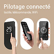 AICA SANITAIRE - Radiateur mobile et mural 70mm NDJ1 - Noir - 2000W - vignette