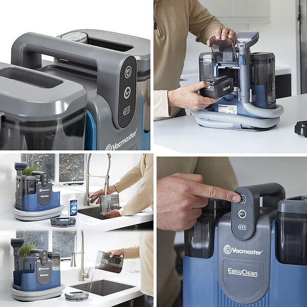 VACMASTER - Aspirateur - nettoyeur de tapis et tissus rechargeable 24V - 15 Kpa - large
