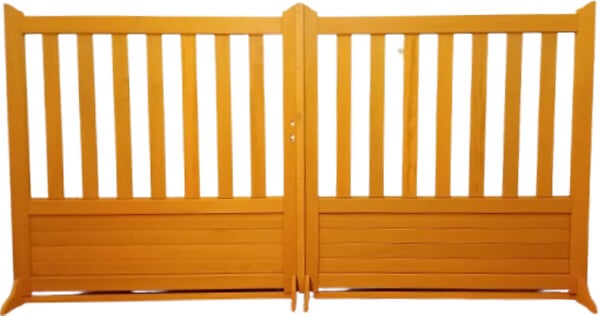 GD MENUISERIES - Portail En Bois Ajouree Traverse Droit L3m x H1,50 - large