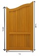 GD MENUISERIES - Portillon En Bois Plein L1m x H1,60/1,80 m - vignette