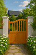 GD MENUISERIES - Portillon En Bois Ajouree L1m x H1,10/1,30 m - vignette