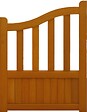 GD MENUISERIES - Portillon En Bois Ajouree L1m x H1,10/1,30 m - vignette