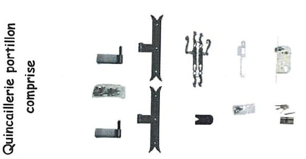GD MENUISERIES - Portillon En Bois Ajouree L1m x H1,10/1,30 m - large
