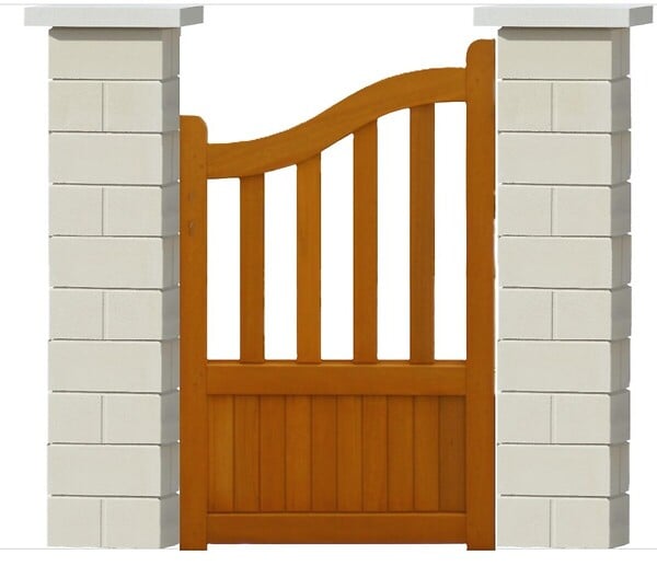 GD MENUISERIES - Portillon En Bois Ajouree L1m x H1,10/1,30 m - large