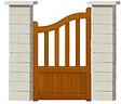 GD MENUISERIES - Portillon En Bois Ajouree L1m x H1,10/1,30 m - vignette
