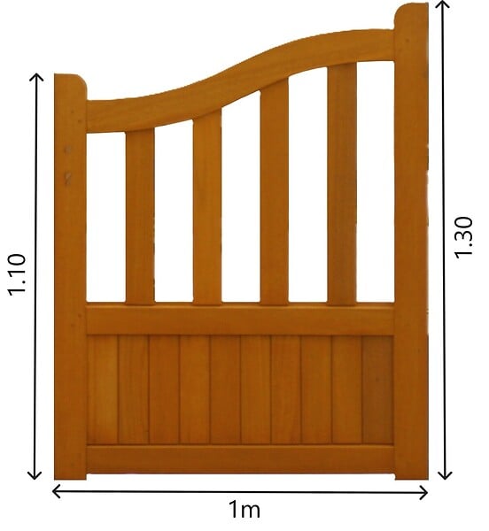 GD MENUISERIES - Portillon En Bois Ajouree L1m x H1,10/1,30 m - large