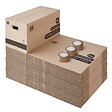 PACK AND MOVE - Pack and Move - Lot 10 cartons déménagement stockage XL - 80 x 40 x 40 cm - Poignées renforcées - 1 adhésif offert - vignette