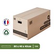 PACK AND MOVE - Pack and Move - Lot 10 cartons déménagement stockage XL - 80 x 40 x 40 cm - Poignées renforcées - 1 adhésif offert - vignette