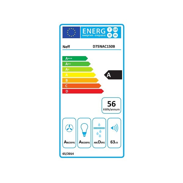NEFF - groupe filtrant 70cm 595m3/h noir - D75NAC1S0B - large