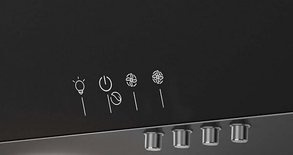INDESIT - hotte décorative inclinée 80cm 647m3/h verre/noir - ihvp83flmk - large