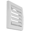 AERAULIQA - Grille rejet d'air à volets anti retour plastique blanc diamètre 100 mm - vignette