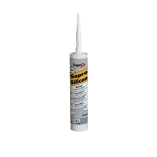 RO'MA NATURE - Mastic silicone pour pierre naturelle - Sopro - 310 ml - Gris béton 14 - large