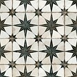 RO'MA NATURE - Carrelage Vintage effet Carreau ciment Etoile Noire et Fond Blanc 45x45x0,95 cm Sparta - Sol et mur intérieur (vendu par carton de 1 m²) - vignette