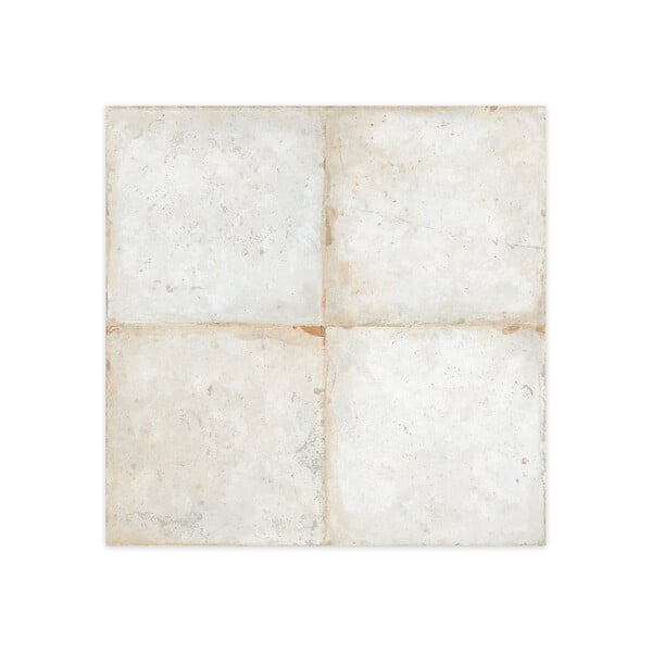 RO'MA NATURE - Carrelage Vintage effet Carreau ciment Blanc 45x45x0,95 cm Orlena - Sol et mur intérieur (vendu par carton de 1 m²) - large