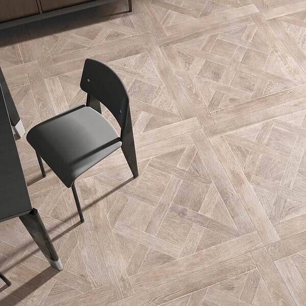RO'MA NATURE - Carrelage effet Parquet Bois Chêne Clair Versailles 90x90x0,9 cm Trianon - Sol intérieur (vendu par carton de 1,62 m²) - large