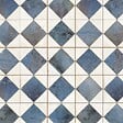 RO'MA NATURE - Carrelage Vintage Bleu Damier 33x33x0,95 cm Solmira - Sol et mur intérieur (vendu par carton de 1,09 m²) - vignette