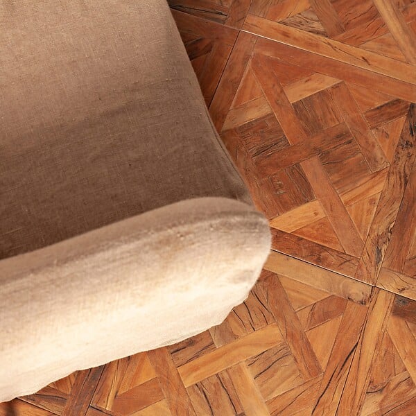 RO'MA NATURE - Carrelage Vintage effet Parquet Bois Brut Vieilli Versailles 45x45x0,95 cm Virelno - Sol intérieur (vendu par carton de 1 m²) - large