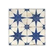 RO'MA NATURE - Carrelage Vintage effet Carreau ciment 3D Etoile Bleue et Fond Blanc 45x45x0,95 cm Sparta - Sol et mur intérieur (vendu par carton de 1 m²) - vignette