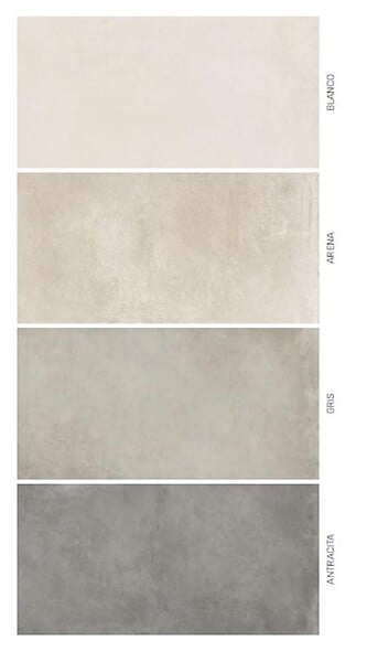 HALCON - Carrelage de sol effet béton/ciment- Série MADOX (60.5x60.5 cm) - Dimensions: 60,5 x 60,5 cm - BLANCO non rectifié - large