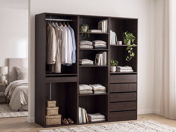 HABITAT ET JARDIN - Kit dressing " Opéra " modulable - 3 éléments - Marron - large