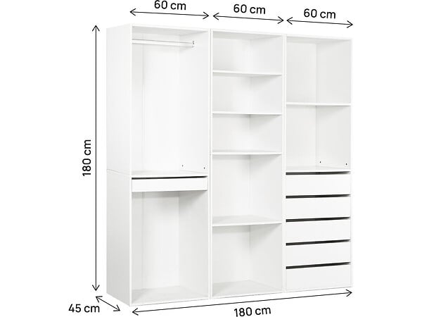 HABITAT ET JARDIN - Kit dressing " Opéra " modulable - 3 éléments - Blanc - large