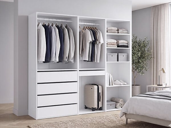 HABITAT ET JARDIN - Kit dressing modulable "Opéra" - 3 éléments - Blanc - large