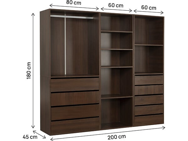 HABITAT ET JARDIN - Kit dressing " Opéra " modulable - 3 éléments - Marron - large