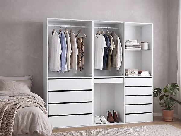 HABITAT ET JARDIN - Kit dressing " Opéra " modulable - 3 éléments - Blanc - large